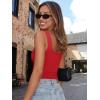 imageTrendy Queen Sweetheart Neck Bustier Going Out Tops Double Lined Backless Crop Summer Tank TopRed