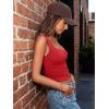 imageTrendy Queen Sweetheart Neck Bustier Going Out Tops Double Lined Backless Crop Summer Tank TopRed