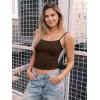 imageTrendy Queen Tank Tops Womens Camisole Sleeveless Square Neck Spaghetti Strap Adjustable Going Out Cami ShirtsCoffee