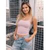 imageTrendy Queen Tank Tops Womens Camisole Sleeveless Square Neck Spaghetti Strap Adjustable Going Out Cami ShirtsLight Pink