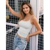 imageTrendy Queen Tank Tops Womens Camisole Sleeveless Square Neck Spaghetti Strap Adjustable Going Out Cami ShirtsOatmeal Grey