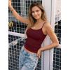 imageTrendy Queen Tank Tops Womens Camisole Sleeveless Square Neck Spaghetti Strap Adjustable Going Out Cami ShirtsWine Red