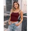 imageTrendy Queen Tank Tops Womens Camisole Sleeveless Square Neck Spaghetti Strap Adjustable Going Out Cami ShirtsWine Red