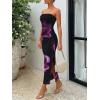 imageTrendy Queen Women Bodycon Dress Summer Beach Vacation Outfits Maxi Party Dresses 2026 Wedding Guest Strapless Tube ClothesPink Flower