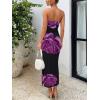 imageTrendy Queen Women Bodycon Dress Summer Beach Vacation Outfits Maxi Party Dresses 2026 Wedding Guest Strapless Tube ClothesPink Flower