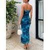 imageTrendy Queen Women Bodycon Dress Summer Beach Vacation Outfits Maxi Party Dresses 2026 Wedding Guest Strapless Tube ClothesPrint Blue