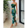 imageTrendy Queen Women Bodycon Dress Summer Beach Vacation Outfits Maxi Party Dresses 2026 Wedding Guest Strapless Tube ClothesPrint Greenblue