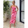 imageTrendy Queen Women Bodycon Dress Summer Beach Vacation Outfits Maxi Party Dresses 2026 Wedding Guest Strapless Tube ClothesPrint Pink