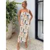 imageTrendy Queen Women Bodycon Dress Summer Beach Vacation Outfits Maxi Party Dresses 2026 Wedding Guest Strapless Tube ClothesPrint White