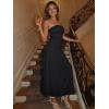 imageTrendy Queen Women Maxi Strapless Summer Tube Top Dress 2026 Ruched A Line Wedding Guest Long Sundress Spring Beach OutfitBlack