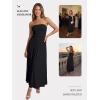 imageTrendy Queen Women Maxi Strapless Summer Tube Top Dress 2026 Ruched A Line Wedding Guest Long Sundress Spring Beach OutfitBlack