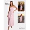 imageTrendy Queen Women Maxi Strapless Summer Tube Top Dress 2026 Ruched A Line Wedding Guest Long Sundress Spring Beach OutfitPink