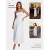 imageTrendy Queen Women Maxi Strapless Summer Tube Top Dress 2026 Ruched A Line Wedding Guest Long Sundress Spring Beach OutfitWhite