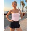 imageTrendy Queen Womens Double Lined Camisole Tank Tops  Adjustable Spaghetti Strap Sleeveless Top Basic Tank for LayeringBaby Pink