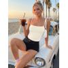 imageTrendy Queen Womens Double Lined Camisole Tank Tops  Adjustable Spaghetti Strap Sleeveless Top Basic Tank for LayeringBeige