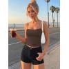 imageTrendy Queen Womens Double Lined Camisole Tank Tops  Adjustable Spaghetti Strap Sleeveless Top Basic Tank for LayeringBrown