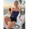 imageTrendy Queen Womens Double Lined Camisole Tank Tops  Adjustable Spaghetti Strap Sleeveless Top Basic Tank for LayeringNavy