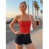 imageTrendy Queen Womens Double Lined Camisole Tank Tops  Adjustable Spaghetti Strap Sleeveless Top Basic Tank for LayeringRed