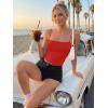 imageTrendy Queen Womens Double Lined Camisole Tank Tops  Adjustable Spaghetti Strap Sleeveless Top Basic Tank for LayeringRed