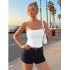 imageTrendy Queen Womens Double Lined Camisole Tank Tops  Adjustable Spaghetti Strap Sleeveless Top Basic Tank for LayeringWhite