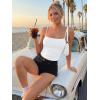 imageTrendy Queen Womens Double Lined Camisole Tank Tops  Adjustable Spaghetti Strap Sleeveless Top Basic Tank for LayeringWhite