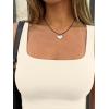 imageTrendy Queen Womens Double Lined Tank Tops Crop Summer Fashion Clothing 2026Apricot