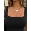 imageTrendy Queen Womens Double Lined Tank Tops Crop Summer Fashion Clothing 2026Black
