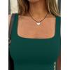 imageTrendy Queen Womens Double Lined Tank Tops Crop Summer Fashion Clothing 2026Dark Green
