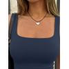 imageTrendy Queen Womens Double Lined Tank Tops Crop Summer Fashion Clothing 2026Navy Blue