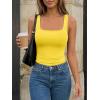 imageTrendy Queen Womens Double Lined Tank Tops Crop Summer Fashion Clothing 2026Yellow