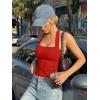 imageTrendy Queen Womens Halter Tank Tops  Square Neck Sleeveless Going Out amp Vacation TopsRed