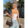 imageTrendy Queen Womens Halter Tank Tops  Square Neck Sleeveless Going Out amp Vacation TopsWhite