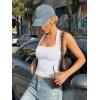 imageTrendy Queen Womens Halter Tank Tops  Square Neck Sleeveless Going Out amp Vacation TopsWhite