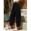 imageTrendy Queen Womens High Waisted Barrel Jeans  Vintage Wide Leg amp Ankle Length Denim Pants for Casual ComfortBlack