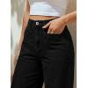 imageTrendy Queen Womens High Waisted Barrel Jeans  Vintage Wide Leg amp Ankle Length Denim Pants for Casual ComfortBlack