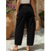 imageTrendy Queen Womens High Waisted Barrel Jeans  Vintage Wide Leg amp Ankle Length Denim Pants for Casual ComfortBlack