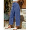imageTrendy Queen Womens High Waisted Barrel Jeans  Vintage Wide Leg amp Ankle Length Denim Pants for Casual ComfortBlue