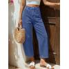 imageTrendy Queen Womens High Waisted Barrel Jeans  Vintage Wide Leg amp Ankle Length Denim Pants for Casual ComfortBlue