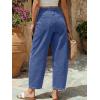 imageTrendy Queen Womens High Waisted Barrel Jeans  Vintage Wide Leg amp Ankle Length Denim Pants for Casual ComfortBlue