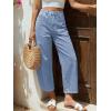 imageTrendy Queen Womens High Waisted Barrel Jeans  Vintage Wide Leg amp Ankle Length Denim Pants for Casual ComfortIcelandblue