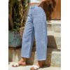 imageTrendy Queen Womens High Waisted Barrel Jeans  Vintage Wide Leg amp Ankle Length Denim Pants for Casual ComfortIcelandblue