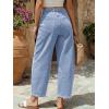 imageTrendy Queen Womens High Waisted Barrel Jeans  Vintage Wide Leg amp Ankle Length Denim Pants for Casual ComfortIcelandblue