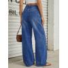 imageTrendy Queen Womens High Waisted Wide Leg Barrel Jeans Stretch Baggy Flare Denim PantsBluing