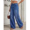 imageTrendy Queen Womens High Waisted Wide Leg Barrel Jeans Stretch Baggy Flare Denim PantsBluing