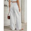 imageTrendy Queen Womens High Waisted Wide Leg Barrel Jeans Stretch Baggy Flare Denim PantsWhite