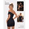 imageTrendy Queen Womens Off The Shoulder Mini Dresses Ruched Going Out Summer Bodycon Sexy Party Short Club Outfits 2026Black