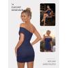 imageTrendy Queen Womens Off The Shoulder Mini Dresses Ruched Going Out Summer Bodycon Sexy Party Short Club Outfits 2026Navy Blue