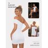 imageTrendy Queen Womens Off The Shoulder Mini Dresses Ruched Going Out Summer Bodycon Sexy Party Short Club Outfits 2026White
