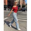 imageTrendy Queen Womens Off The Shoulder Short Sleeve Y2k Tops Going Out Crop TShirts 2026 Cute Summer ClothesRed