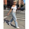 imageTrendy Queen Womens Off The Shoulder Short Sleeve Y2k Tops Going Out Crop TShirts 2026 Cute Summer ClothesWhite